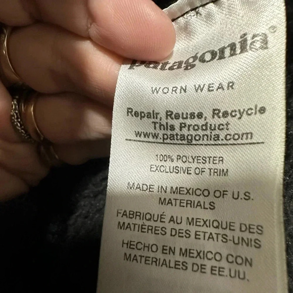 Patagonia Worn Wear Re-Tool Jacket Black Size M EUC - Picture 8 of 8